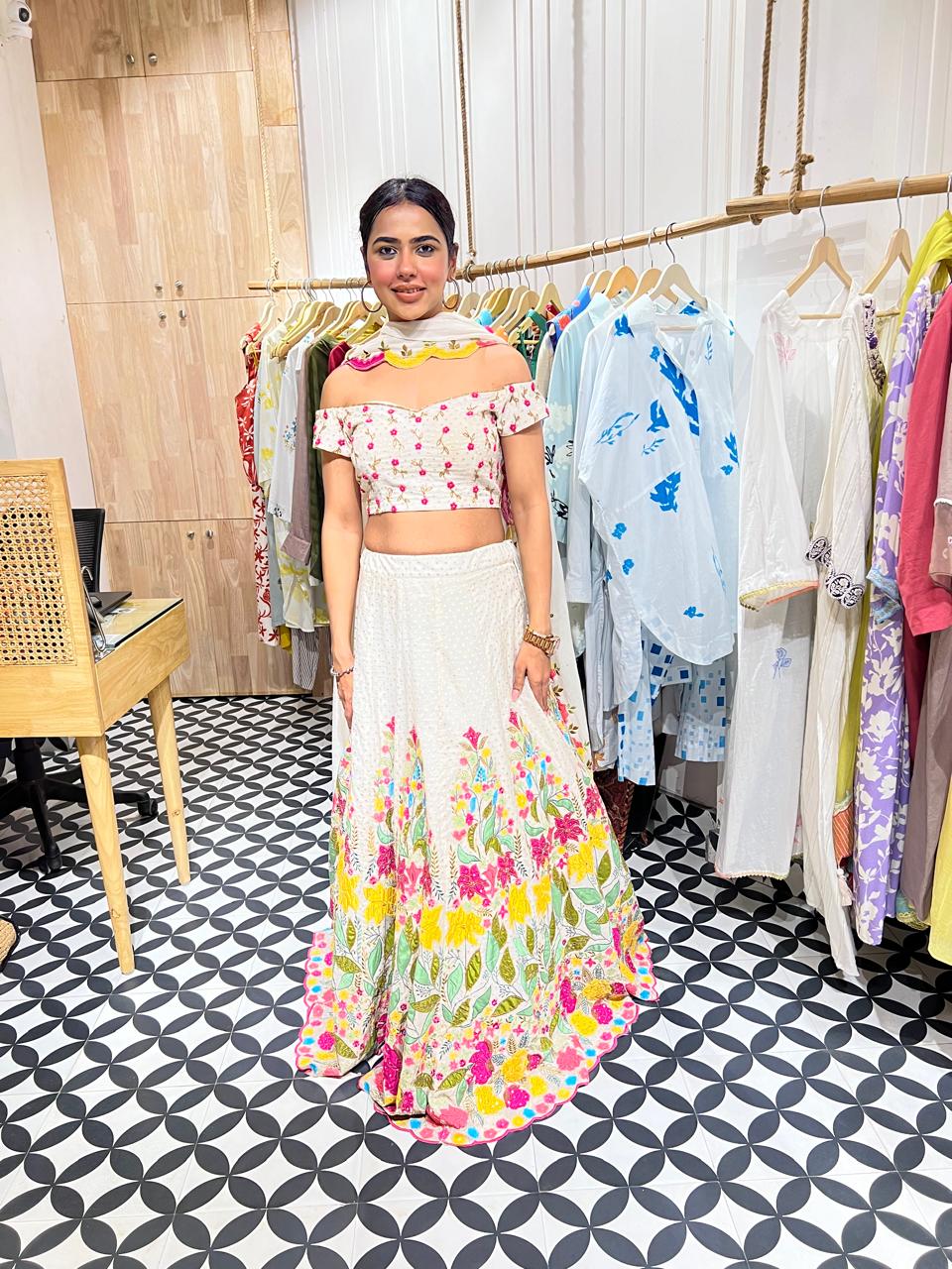 Multicolored lehnga