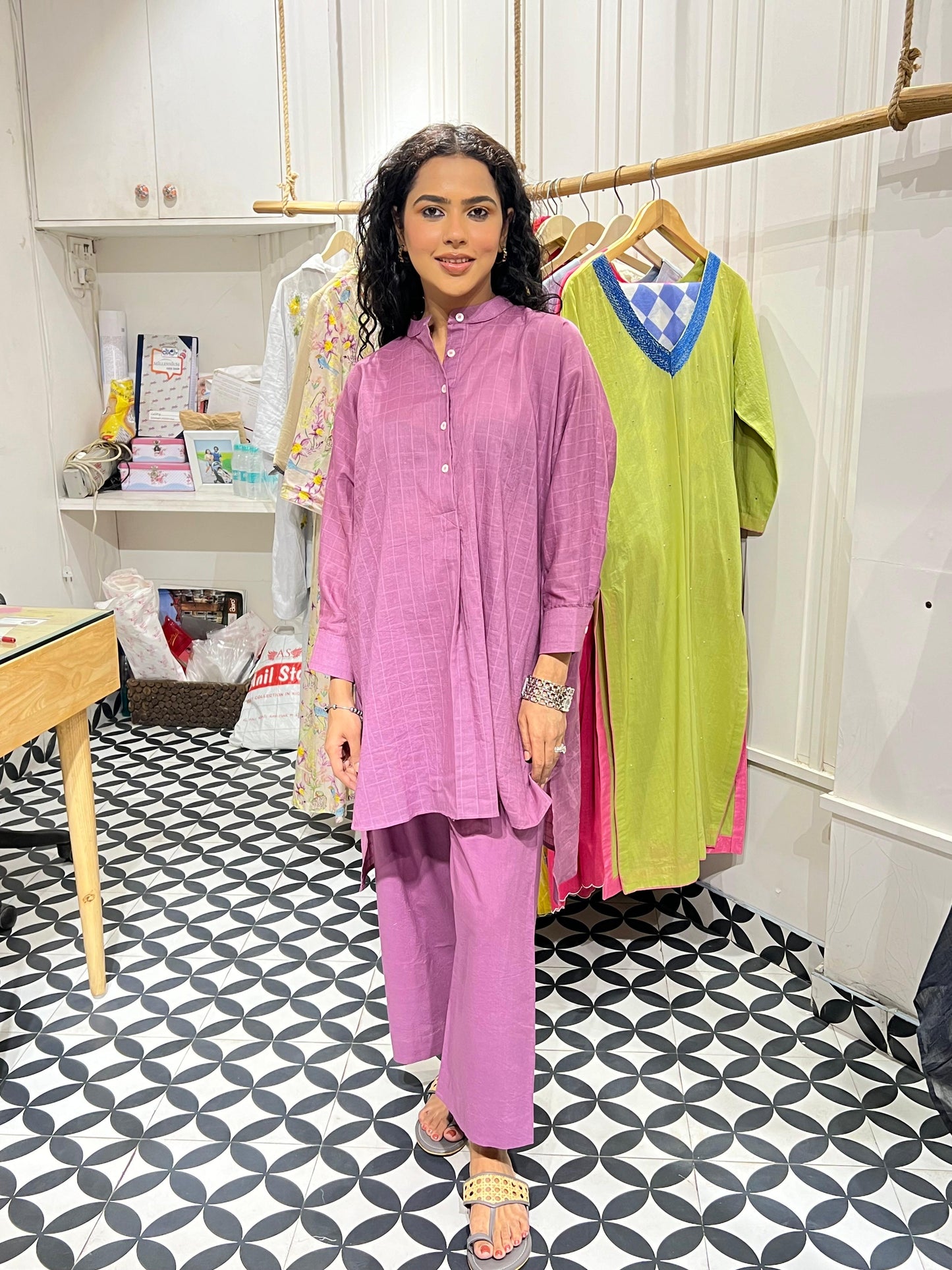 PURPLE CHECKMATE co-ord set